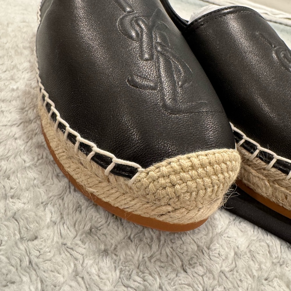 Saint Laurent Black Leather Loafers - Picture 9 of 11